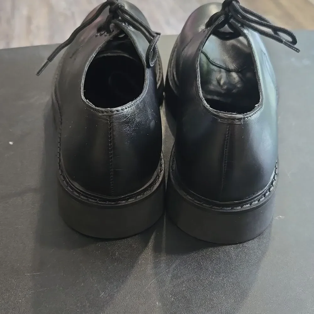 🐢 Zara Patent Leather Derby Platform Shoes